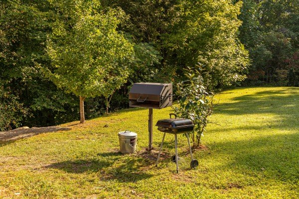 Charcoal grill at 2 Crazy Cubs, a 2 bedroom cabin rental located in Pigeon Forge