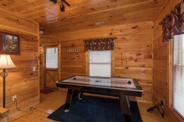 Air hockey table at Just Relax, a 2 bedroom cabin rental located in Pigeon Forge