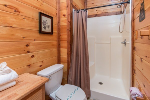 Bathroom with a shower at Tennessee Treasure, a 3 bedroom cabin rental located in Pigeon Forge
