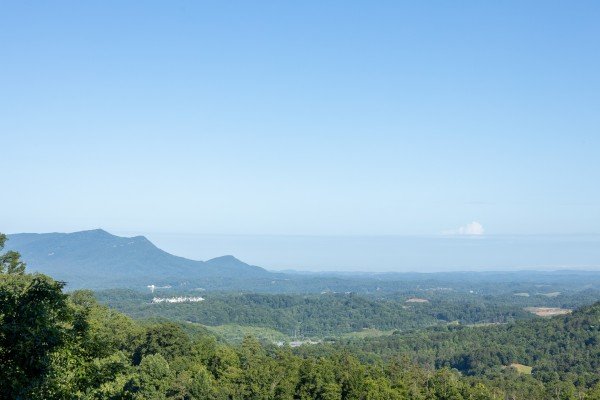 Window view at Cozy Mountain View, a 1 bedroom cabin rental located in Pigeon Forge