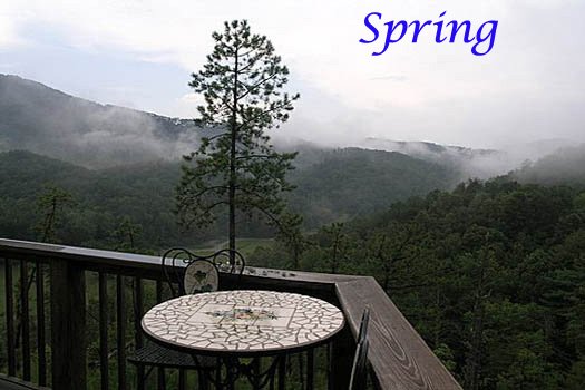 Misting Smoky Mountains at R & R Hideaway, a 1 bedroom cabin rental located in Pigeon Forge