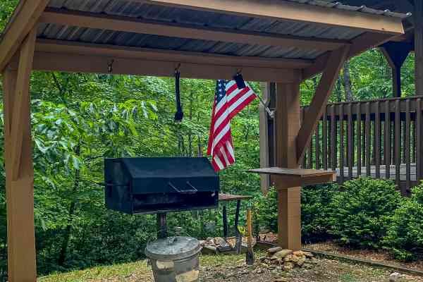 Grill at Bearfoot Adventure, a 2 bedroom cabin rental located in Gatlinburg