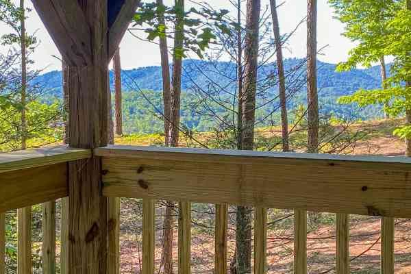 View from deck at Bearfoot Adventure, a 2 bedroom cabin rental located in Gatlinburg