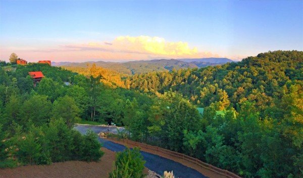 Sunset at Mountain Mama, a 3 bedroom cabin rental located in Pigeon Forge