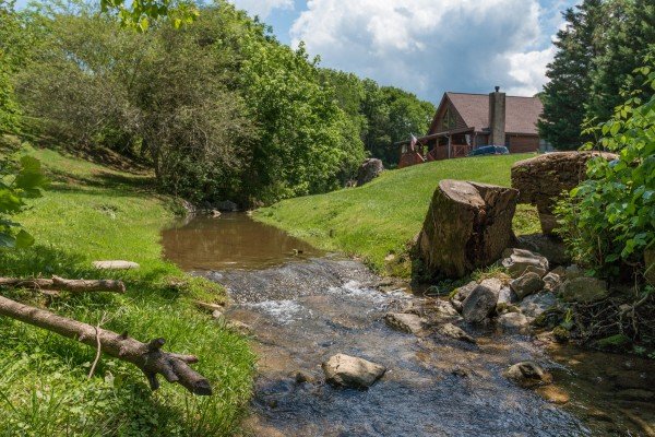 Creek in the resort at Momma Bear, a 2 bedroom cabin rental located in Pigeon Forge