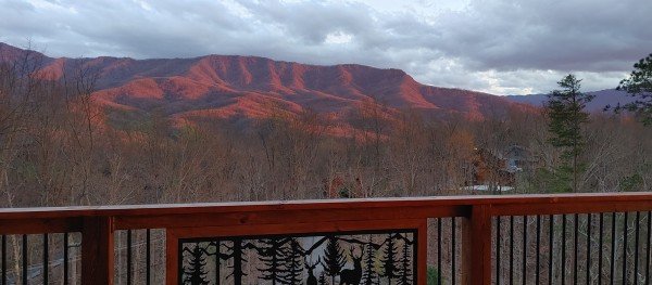 Mountain view at Twin Peaks, a 5 bedroom cabin rental located in Gatlinburg