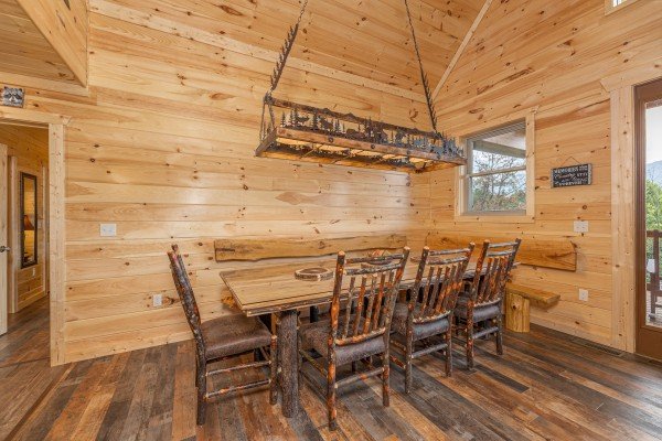 Dining area at Twin Peaks, a 5 bedroom cabin rental located in Gatlinburg
