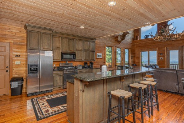 Breakfast bar at Sky View, A 4 bedroom cabin rental in Pigeon Forge