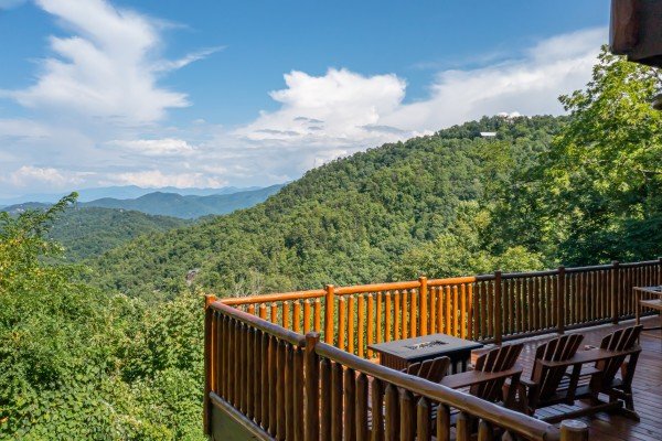 Firepit view at Sky View, A 4 bedroom cabin rental in Pigeon Forge