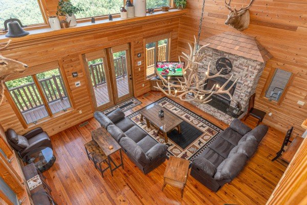 Loft view at Sky View, A 4 bedroom cabin rental in Pigeon Forge