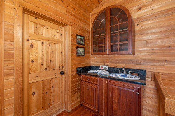 Upstairs bathroom at Sky View, A 4 bedroom cabin rental in Pigeon Forge