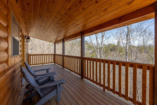 Views from the deck at Everly's Splash, a 4 bedroom cabin rental located in Pigeon Forge