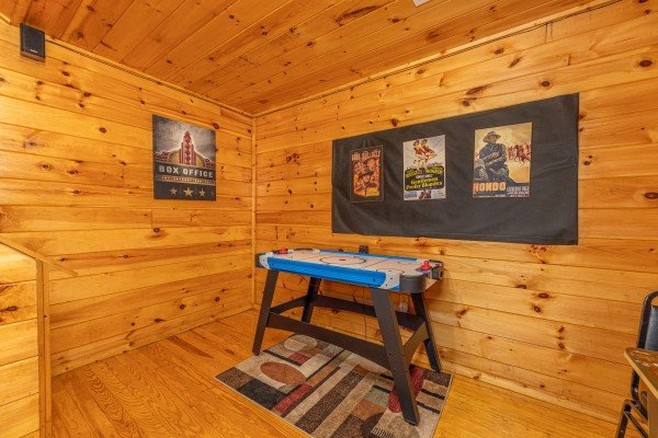Air hockey table at A Moment in Time, a 2 bedroom cabin rental located in pigeon forge