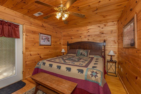 Bedroom at A Moment in Time, a 2 bedroom cabin rental located in Pigeon Forge