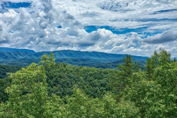 Smoky Mountain view at I Do Love Views, a 3 bedroom cabin rental located in Pigeon Forge
