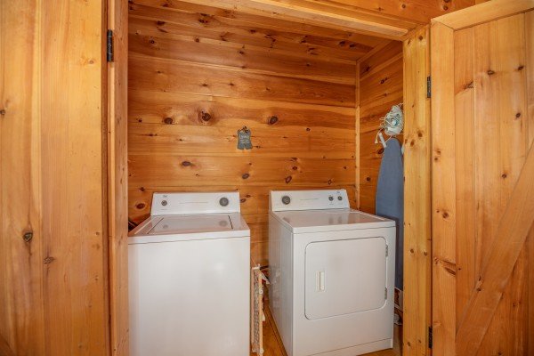 Laundry at Misty Mountain Escape, a 2 bedroom cabin rental located in Gatlinburg