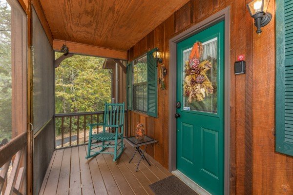 Front door at Black Bear Holler, a 2 bedroom cabin rental located in Pigeon Forge