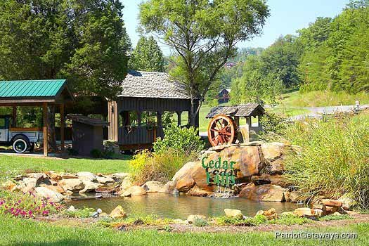 Cedar Falls resort is where you'll find Laid Back, a 2 bedroom cabin rental located in Pigeon Forge