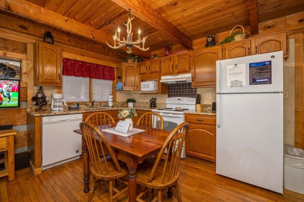 Kitchen appliances at Little Bear, a 1 bedroom cabin rental located in Pigeon Forge