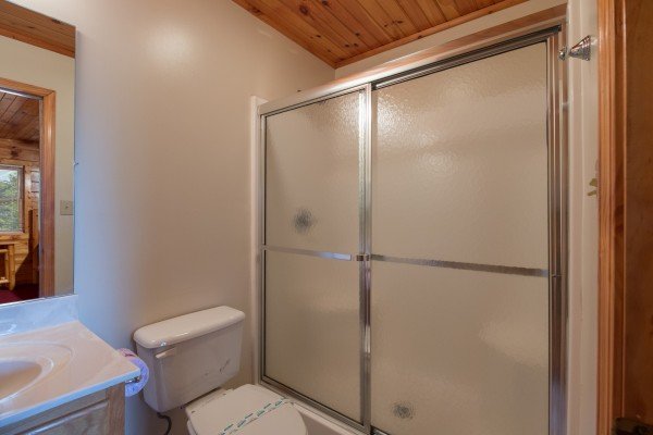 Bathroom with a shower at Moose Lodge, a 4 bedroom cabin rental located in Sevierville