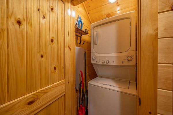 Washer and dryer at Creekside Dream, a 1 bedroom cabin rental located in Gatlinburg