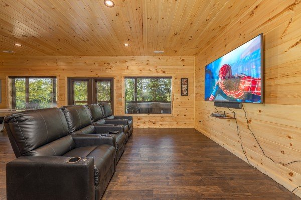 Game room seating at Heavenly Daze, a 4 bedroom cabin rental located in Pigeon Forge