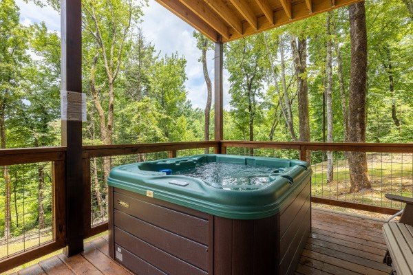 Hot tub at Heavenly Daze, a 4 bedroom cabin rental located in Pigeon Forge