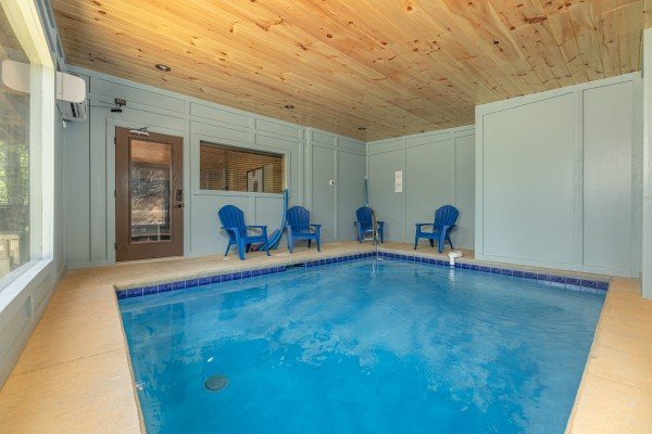 Indoor pool at Heavenly Daze, a 4 bedroom cabin rental located in Pigeon Forge