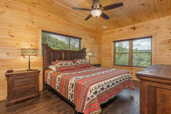 King room at Heavenly Daze, a 4 bedroom cabin rental located in Pigeon Forge