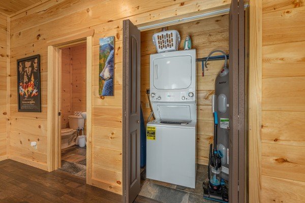 Laundry amenities at Heavenly Daze, a 4 bedroom cabin rental located in Pigeon Forge