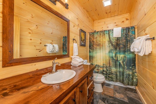 Additional shared bathroom at Heavenly Daze, a 4 bedroom cabin rental located in Pigeon Forge