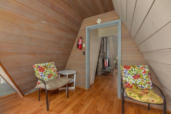 Loft area at Terrace Garden Manor, a 13 bedroom cabin rental located in Gatlinburg