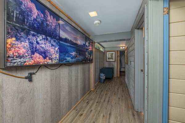 Hallway at Terrace Garden Manor, a 13 bedroom cabin rental located in Gatlinburg