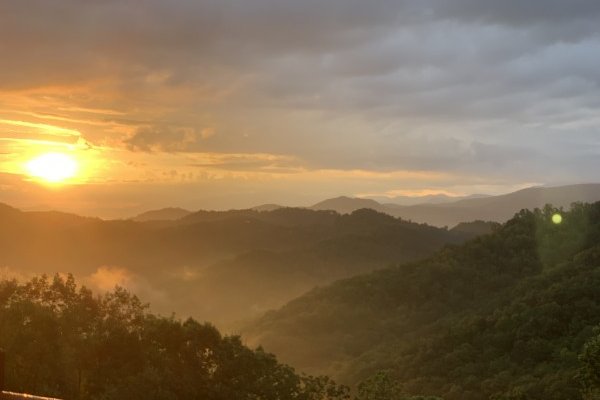 Sunset at Black Bears & Biscuits Lodge, a 6 bedroom cabin rental located in Pigeon Forge