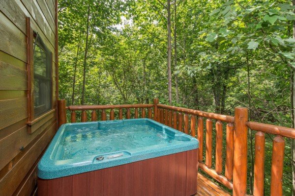 Hot tub at Cabin Sweet Cabin, a 1 bedroom cabin rental located in Gatlinburg