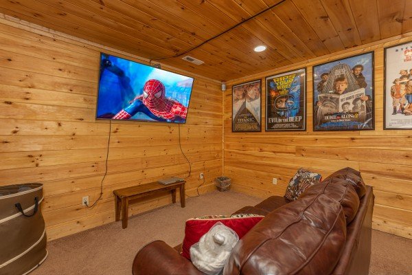 TV at King Wolf Lodge, a 3 bedroom cabin rental located in Pigeon Forge