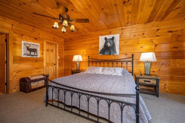 Forth bedroom at Mountain Laurel Lodge, a 4 bedroom cabin rental located in Pigeon Forge