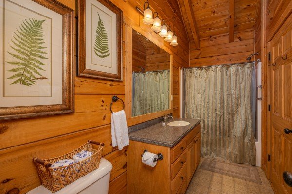 Bathroom at Mountain Laurel Lodge, a 4 bedroom cabin rental located in Pigeon Forge